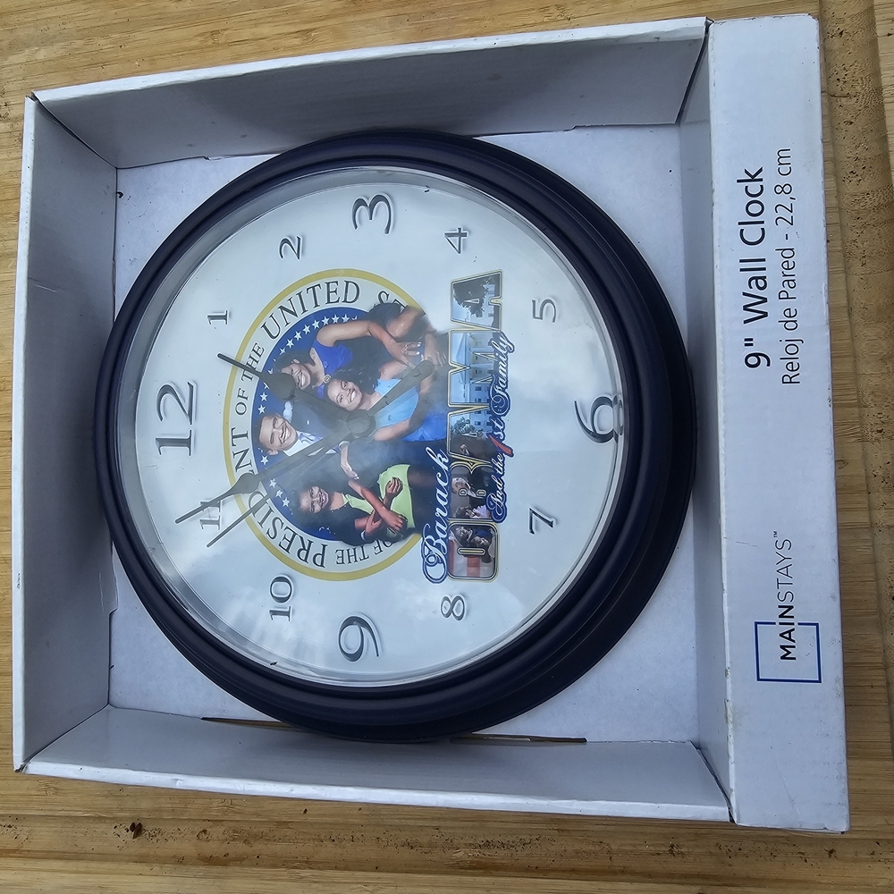 Obama  Black Wall Clock